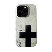 Hot Sale Ins Retro Red Cross Art Jelly Phone Case for iPhone 17 AIR 16 15 14 13 12 11 PRO MAX XSMAX XR 7 8 PLUS Y2K Soft Cover iPhone 14 white