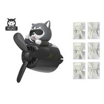 Classic Pilot Bear Car Vent kvepalai – besisukantis sraigtas su aukščiausios kokybės aromaterapija (Kelno ir vandenyno kvapai) black