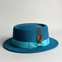 Fedora skrybėlė 4,5 cm Tamsiai raudona Platus kraštas Vyriška mada Ruduo/Žiema Pork Pie skrybėlė Vestuvinė skrybėlė Moteriška skrybėlė Gorras Para Hombres 56 -58cm black