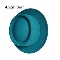 Fedora skrybėlė 4,5 cm Tamsiai raudona Platus kraštas Vyriška mada Ruduo/Žiema Pork Pie skrybėlė Vestuvinė skrybėlė Moteriška skrybėlė Gorras Para Hombres 56 -58cm black
