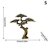 Miniatiūrinė pasveikinimo pušies figūrėlė Vario medžio dekoracija Bonsai medžio statulėlėms S black