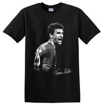 Thomas Muller Soccer Player Number 25 T Shirt Black White Portrait Fan Art Tee XL gray