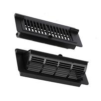 2 in 1 Vent Deflector Floor Vent Cover 4x10in Adjustable Air Register Deflector for Home Office Black