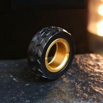 Latest Tire Haptic Ring Mechanical Fidgeting Ratchet Ring Edc Toys Fingertip Metal Tyre Toys Stress Spinner Fidgeting Relaxation Toys brown