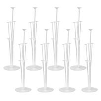 Balionų stovas Rinkinys Lengvas surinkimas Šventės dekoracija Įtraukianti šventės dekoracija 8pcs white
