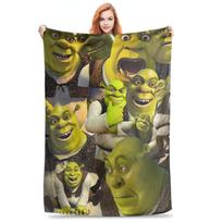 Flannel Throw Blanket Stylish S-Shreks Warm Plush Blankets Soft Bedding for Bed Living room Home Picnic Couch Size: 75*100cm, Weight: 230 GSM beige
