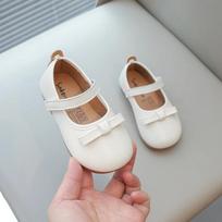 Mergaičių odiniai bateliai minkšti princesės mieli saldūs vaikiški plokščiapadžiai su peteliške Mary Janes Vaikų darželio batai Sidabriniai Ruda Smėlio spalvos 23 smėlis