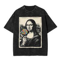 Mona Lisa Bass Face Funny Music Lovers Djs Producers Mens T Shirts Awesome Tees Short Sleeve Tshirt Cotton New Arrival Clothes S black