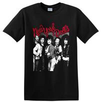 New York Dolls Punk Rock Band T Shirt Vintage Music Tee Gift Concert Apparel L gray