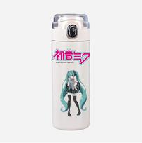 Anime Hatsune Miku spausdintas termosas Nešiojamas nerūdijančio plieno 400 ml vandens buteliukas Neperšlampamas Kempingo vandens puodelis Dovana