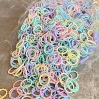 [50/100Pcs] Baby Rubber Band Does Not Hurt The Hair Small Thumb Ring High Elastic Thread Toddler Seamless Scrunchies Set 50PCS gray