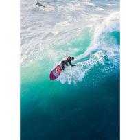 Beach Sunset Surfer Surfing Colorful Wave Surreal Poster Canvas  and Prints Wall Art Holiday Picture for Room Home De 30X40CM No Framed blue