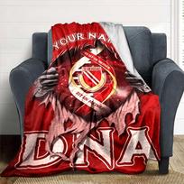 Fc Energie Cottbus Customize Your Name Blanket Multi-purpose Personalized Blanket Warmthful Decor Perfect for Seaside Bedding Picnics Bed 80cmx120cm red