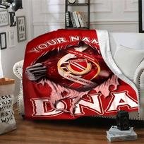 Fc Energie Cottbus Customize Your Name Blanket Multi-purpose Personalized Blanket Warmthful Decor Perfect for Seaside Bedding Picnics Bed 130cmx150cm