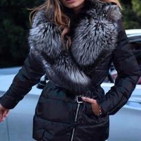 Women's Winter Coats and Hooded Zipper Jackets, Faux Fur Coats, Winter Autumn Jackets for Women, Plus size, Fashion Thick Outerwear 4XL gray