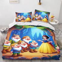 Sniego Baltosios Anime Patalynės Komplektas Antklodės Užvalkalas 100% Poliesteris Tinka Vaikams Ir Suaugusiems 3 Dalių Komplektas 1 Antklodės Užvalkalas EU Single(135*200cm)3pcs blue