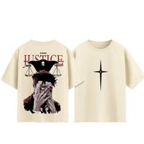 Anime Jujutsu Kaisen Hiromi Higuruma Tshirt2026 Summer Unisexs Womens Cotton Breathable Oversized Y2K TShirt Street Wear Unisex 4XL beige