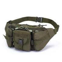Large Capacity Waist Fanny Pack Oxford Cloth Running Sports Belt Bag Men Molle Pouch  Men Green gray
