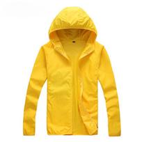 Unisex Lightweight Quick-Dry Hooded Sun Protection Jacket XL yellow