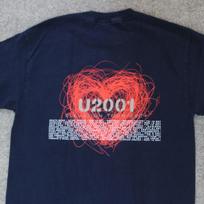 U2 Band Tee M VTG Y2K 2001 Elevation Tour 2-SIDED Rock Concert Merch T Shirt XXXL red