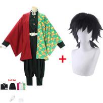 Anime Demon Slayer Kimetsu No Yaiba Tomioka Giyuu Cosplay Kostiumai Moteriški ir Vyriški Kimono Uniforma Helovino kalėdinio vakarėlio drabužiai 150 red