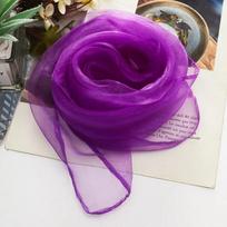12 vnt. 45/60/70 cm šifono kvadratinė skara Vaikų šokių pasirodymui Maža skara Saldainių dovanų skara 60x60cm purple