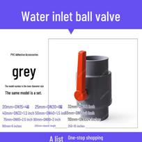 Gray PVC Ball Valve: Sizes 20-110, Socket Threaded, Plastic Water Pipe Switch 160mm Socket Gray