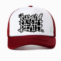 Napalm Death Logo English Grindcore Band Baseball Cap Unisex Death Metal Hip Hop Summer Visor Mesh Trucker Hat Adjustable black
