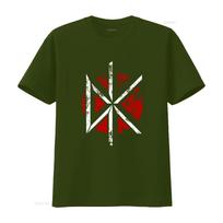 Dead Kennedys Punk Rock Band Official Logo T Shirt New Black with Distressed Design vintage Washed homme Casual graphic M red