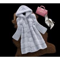 Fur autumn and winter new slim-fit imitation mink fur coat, women's casual warm long coat XXXL