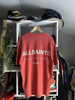 Vintage Allsaints big logo t shirt Unisex T-Shirt L brown
