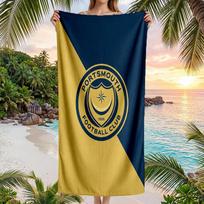 Portsmouth FC print Quick Dry Beach Towel Microfiber Absorbent Portable Travel Swimming Towel 70cmx140cm(27x55inch)