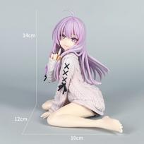 14cm The Journey of Elaina Anime Figure Knit Dress Witch Elaina Action Model PVC Collection Model Doll Toys for Christmas Presents white