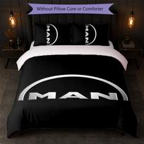 MAN Print 3Pcs Duvet Cover Set 1 Duvet Cover and 2 Pillowcases Soft Bed Linen For Household Bedroom 140cm*200cm