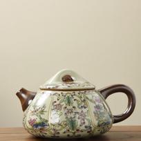 Ruyao Ceramic Teapot Stone Pot Style 220ml Single Tea With Crackle Glaze Gongfu Brewing 50-220ml