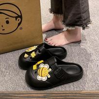 Hole shoes women's new outer wear cartoon non-slip beach bag head cool slippers women's summer 40-41 for 39-40 feet black
