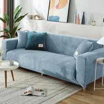 Aksominis pliušinis sofos užvalkalas elastingas L formos sofos užvalkalas viskas įskaičiuota vientisos spalvos tampus sofos užvalkalas svetainei namų dekoras 2 pillowcase 45x45cm gray