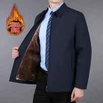 New Winter Jacket Men's Middle-aged Elderly Fleece  Thickened Jacket Top 5XL
