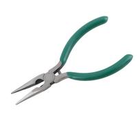 5 Inch Needle Nose Pliers Rustproof High Carbon Steel Pliers with Skid Proof Ergonomic Rubber Handle for Jewelry Making blue