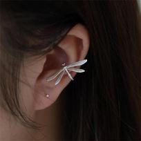 Vintage Delicate Dragonfly No Hole Ear Bone Clip Earrings For Women New Fashion Jewelry Party Gift black