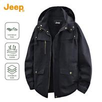 JEEP Men's American Retro Hooded Workwear Jacket M juoda