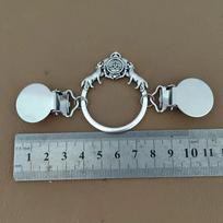 viking wolf  Clips Back Cinch to Tighten  Cinch Clips Cardigan Collar Clips Shirt Clips Shawl Clip celt Cloak Clasp gray