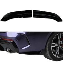 Compatible with BMW 4 Series G22/E60 Rear Lip Corner Kits MP Style (2020-2025), Non-Destructive Car Modification. Gloss Black Rear Lip Corners black