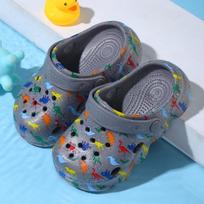 Kids Dinosaur Garden Shoes Cute Cartoon Sandals Clogs Toddler Beach Pool Water Shoes Summer Slides for Boys 1214 24 black