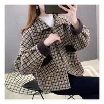 Cross2025 Coco Style Thickened Winter Knit Cardigan Jacket M gray