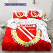 FC Energie Cottbus Pattern Bedding Quilt Set  Home Decoration  Gift (1 * duvet cover + 2 * pillowcase  without core) 200x200cm