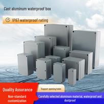 Die-Cast Aluminum IP67 Waterproof Junction Box with Hole - Outdoor Industrial Terminal Box Model FA1 (64*58*35mm)