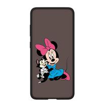 Telefono dėklas Samsung Galaxy S25 S24 S23 iPhone 16 15 Xiaomi Redmi Note 14 13 12 16E X 11 Pro Max OPPO Moto Huawei A4 Anime Mickey Mouse Minnie Dangtelis for Samsung Galaxy A14 black