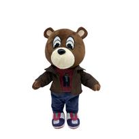 Non-Toxic 25-30Cm Funny Joy Kanye Teddy Bear Plush Toy Cartoon Bear Dolls Stuffed Soft Toy Christmas Birthday Gift For Children brown