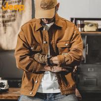 JEEP Men's Casual Cotton Workwear Jacket brown